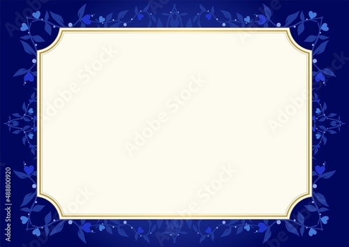 ハートの植物フレーム