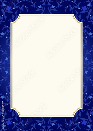 ハートの植物フレーム