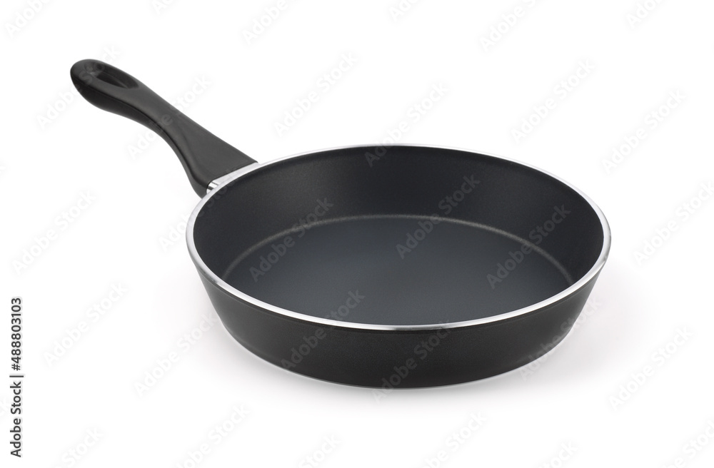 Empty black nonstick deep frying pan Empty black nonstick deep frying pan