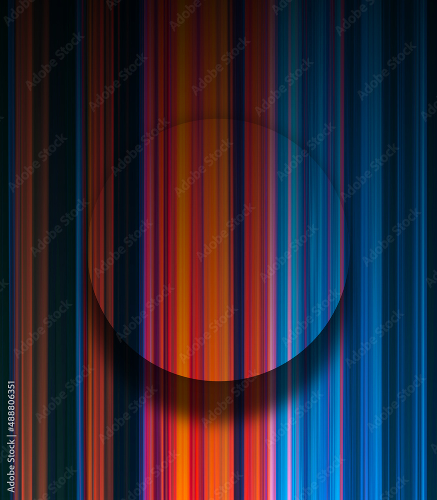 Abstract background with colorful stripes and circle