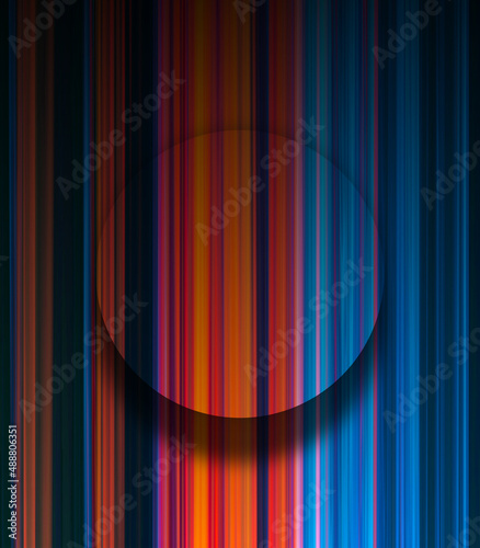Obraz na płótnie Abstract background with colorful stripes and circle w salonie