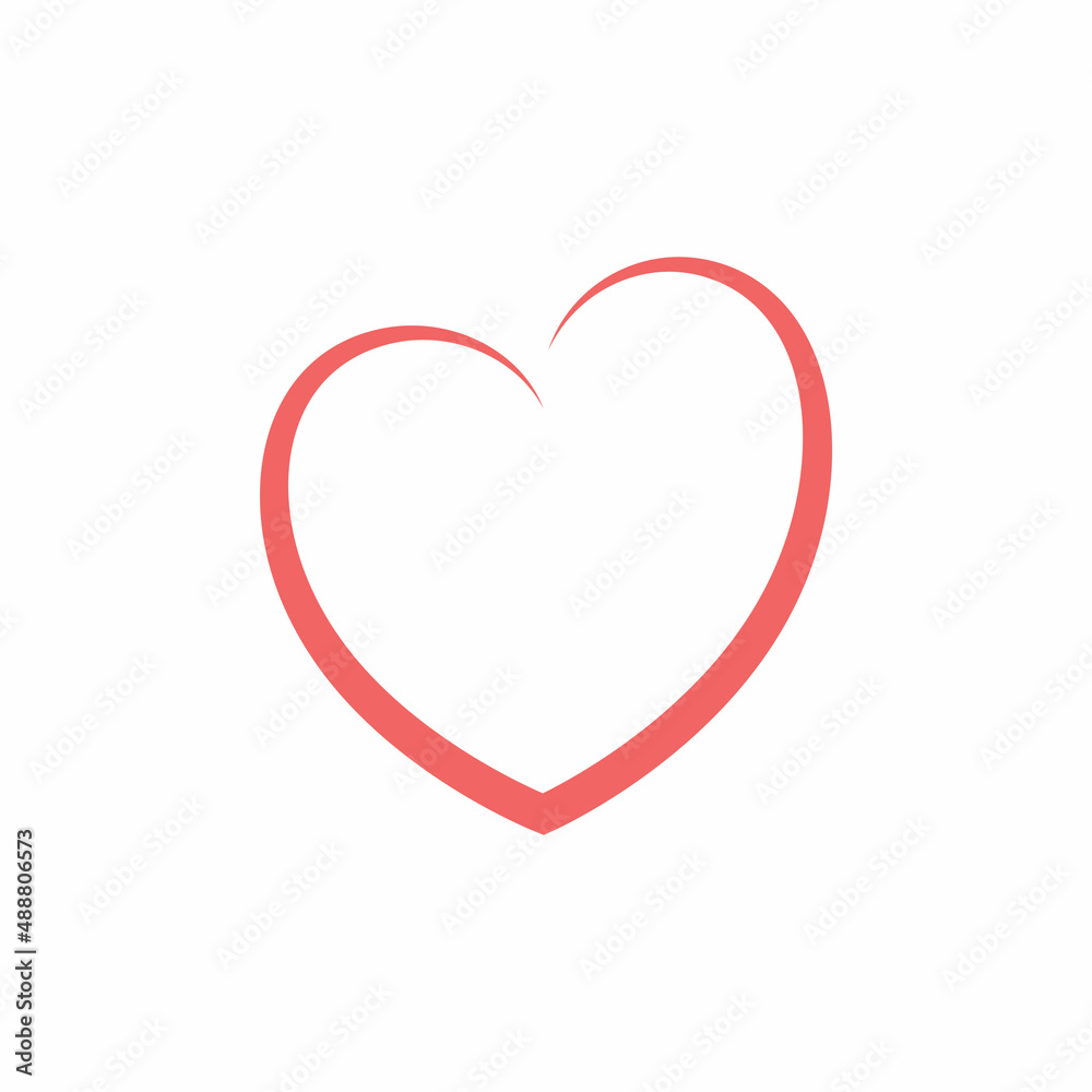 Heart icon design template illustration vector Heart icon design template illustration vector