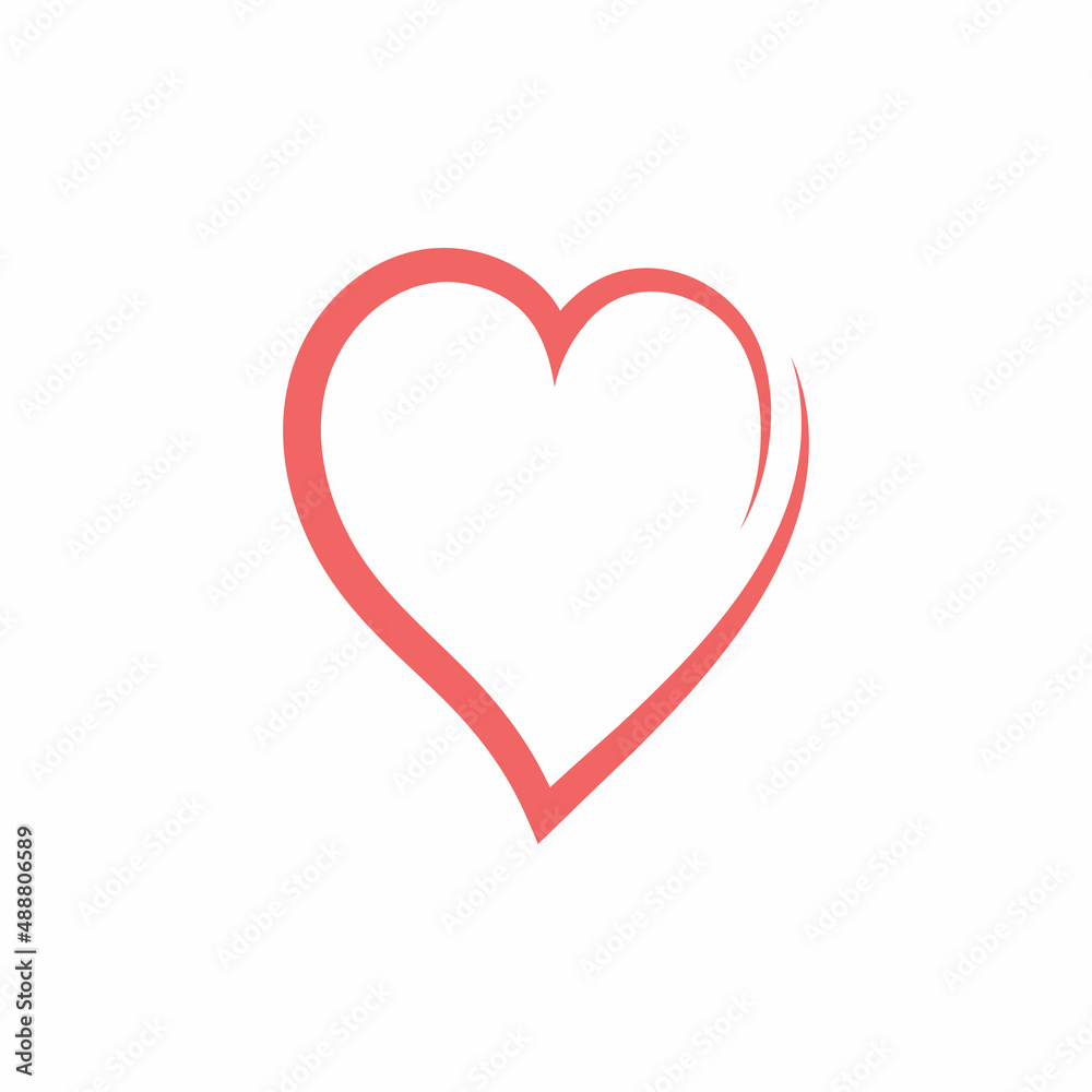 Heart icon design template illustration vector