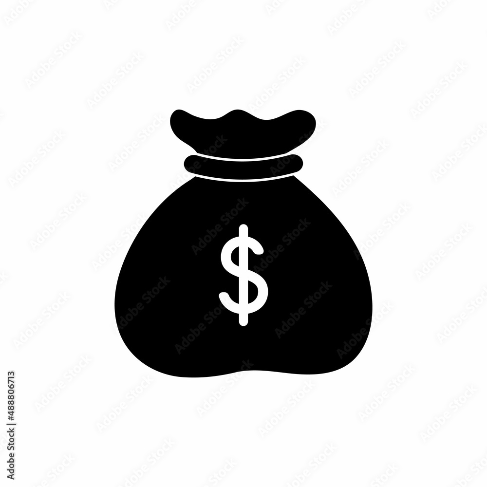 Money bag icon design template illustration vector Money bag icon design template illustration vector