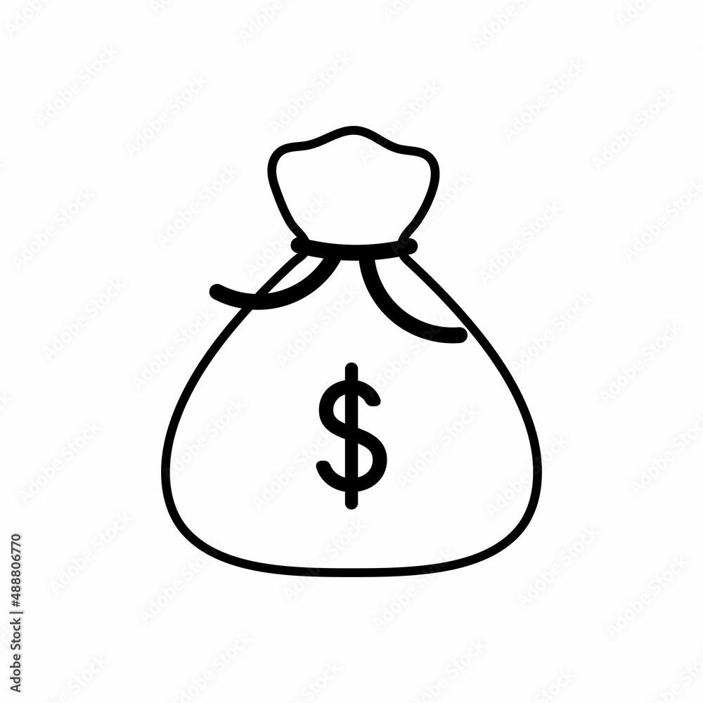 Money bag icon design template illustration vector Money bag icon design template illustration vector