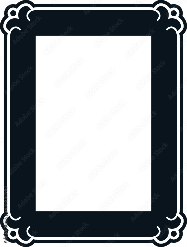 Vector border frame. Background or book page. Simple rectangular billboard, poster, plaque, signboard, sticker, or label Vector border frame. Background or book page. Simple rectangular billboard, poster, plaque, signboard, sticker, or label
