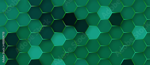 Abstract modern background with hexagons. Technology concept 3d honeycomb hexagon background with geometric shapes, modern hexagon background for decoration, book cover, template and construction.
