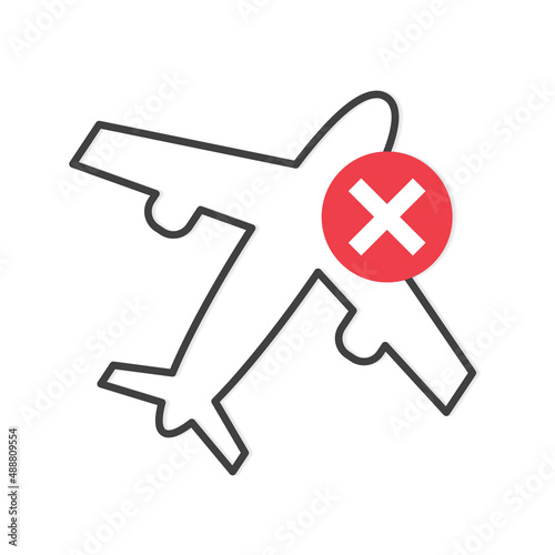 flight cancelled, banned concept - vector illustration