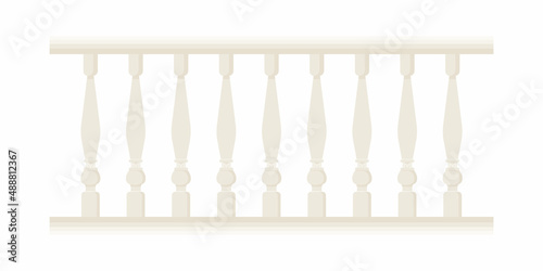 Fotografia, Obraz Stone balustrade with balusters for fencing and protection from falling