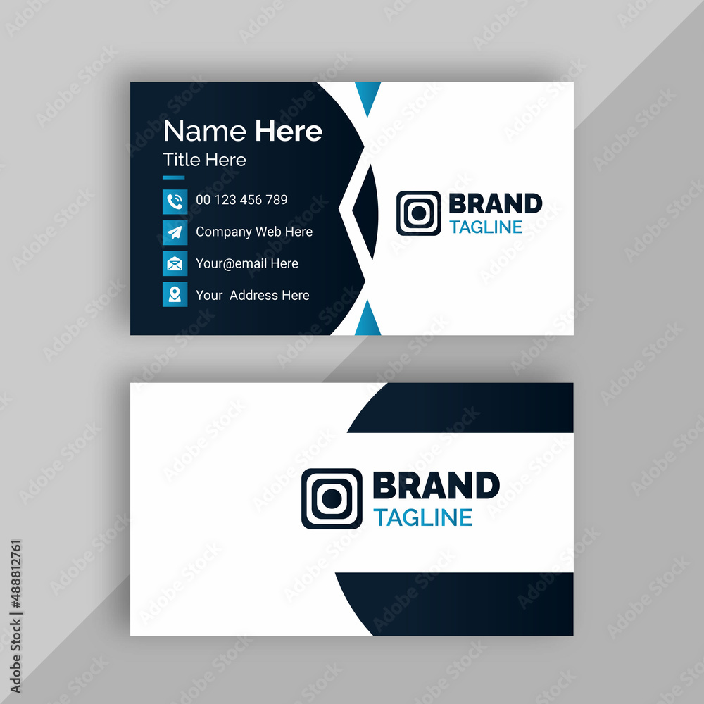 Fototapeta premium Simple minimal Clean style modern Colorful Company business card design template and editable file