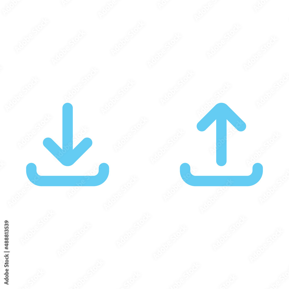 download and upload vector blue icon