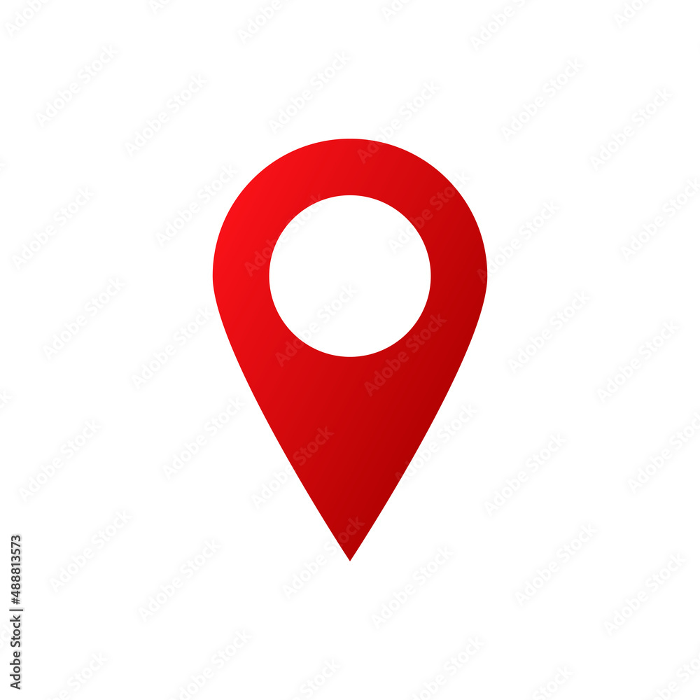 Map pointer red icon with gradient Map pointer red icon with gradient