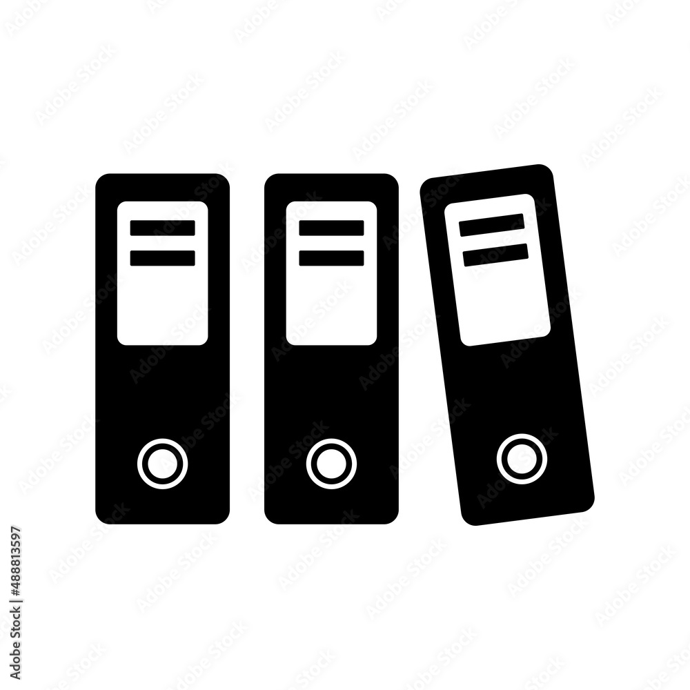 Office folders with documents icon Office folders with documents icon