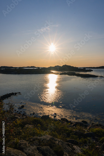 sunset over the sea in Goteborg, Sweden