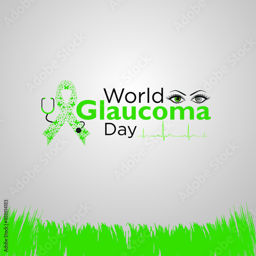 World Glaucoma Day. 12 March. background, poster, banner for world glaucoma concept. Vector illustration.