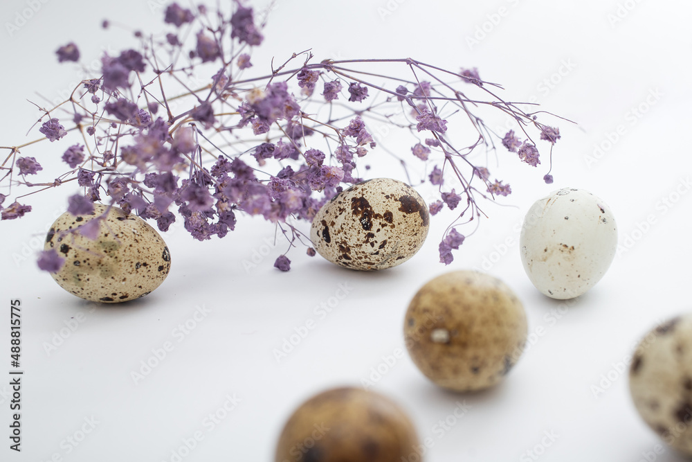 Obraz premium Beautiful Easter eggs with decor