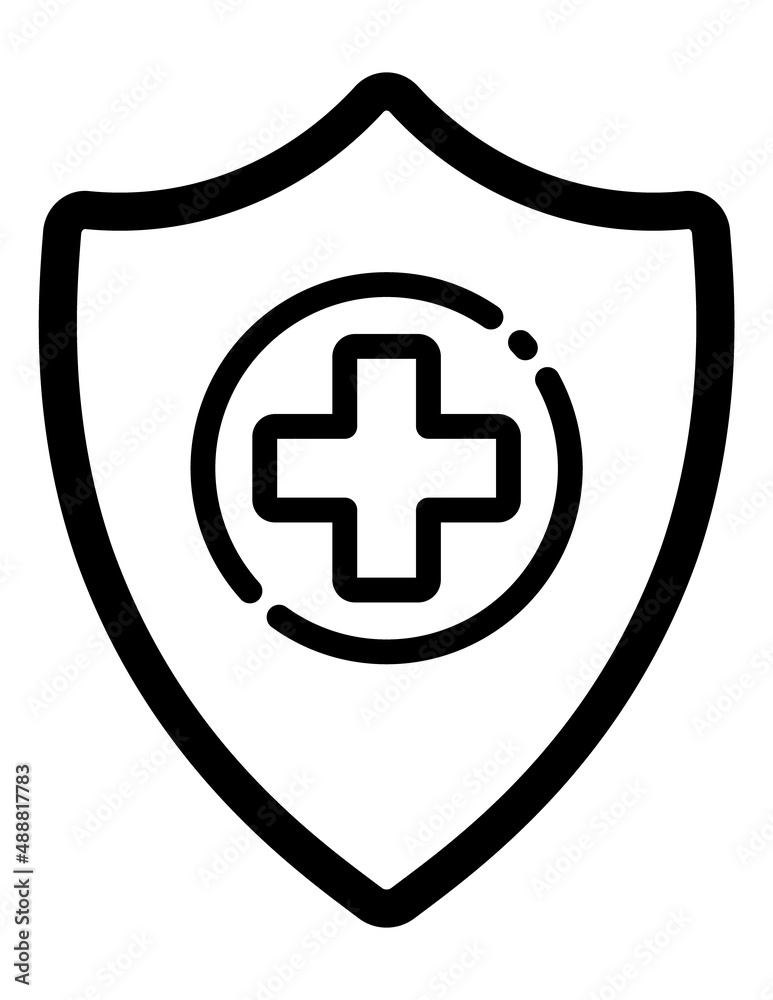 Health Protection Flat Icon Isolated On White Background Health Protection Flat Icon Isolated On White Background