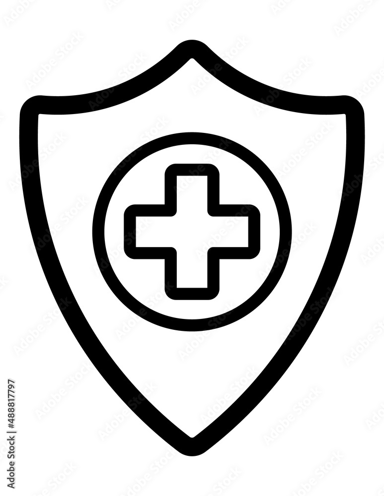 Health Protection Flat Icon Isolated On White Background Health Protection Flat Icon Isolated On White Background