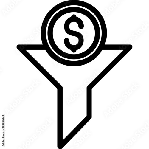 Funnel Dollar Icon