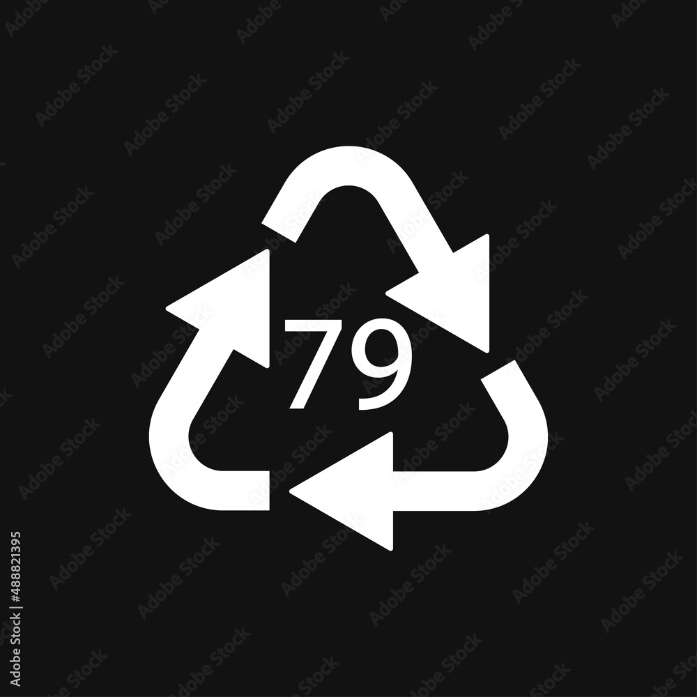 Gold plated glass. Glass recycling code 79 GL. Vector illustration Gold plated glass. Glass recycling code 79 GL. Vector illustration