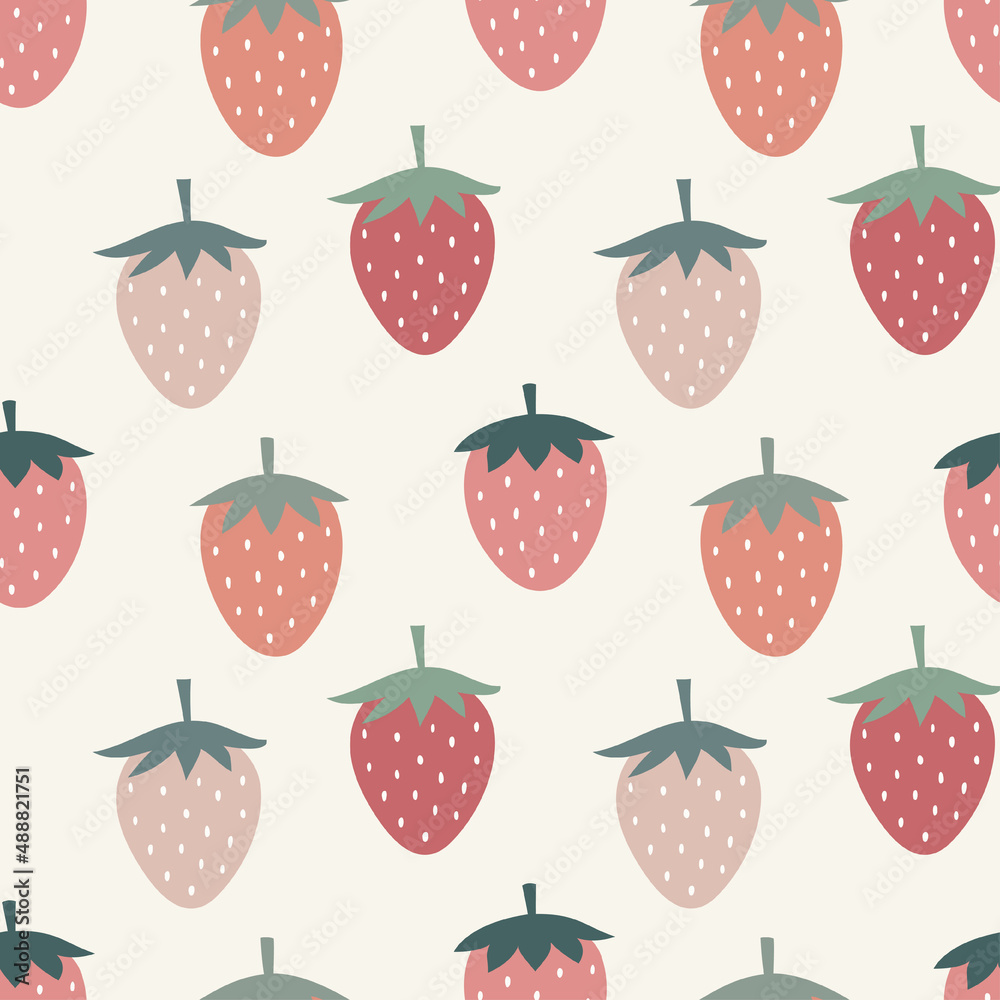 Vector fruity strawberry seamless pattern. Fruit summer background. Vector fruity strawberry seamless pattern. Fruit summer background.