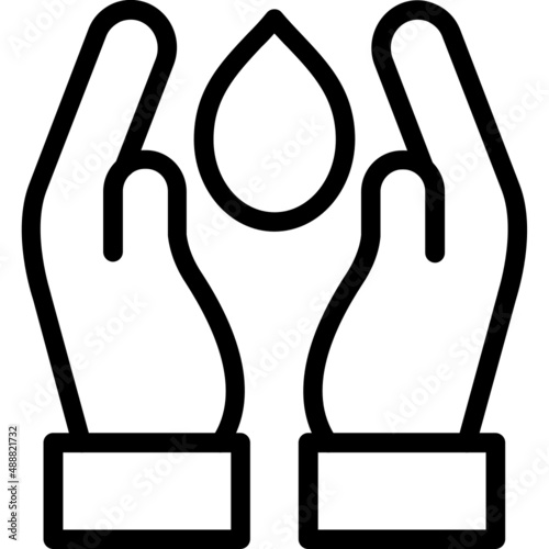 Hand Holding Water Icon