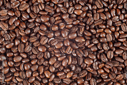 Coffee beams close up pattern