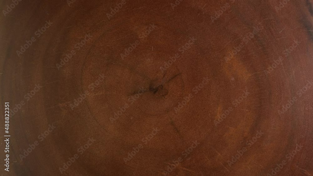 Wooden circle stump trunk background from top. Saw cross section cut ...
