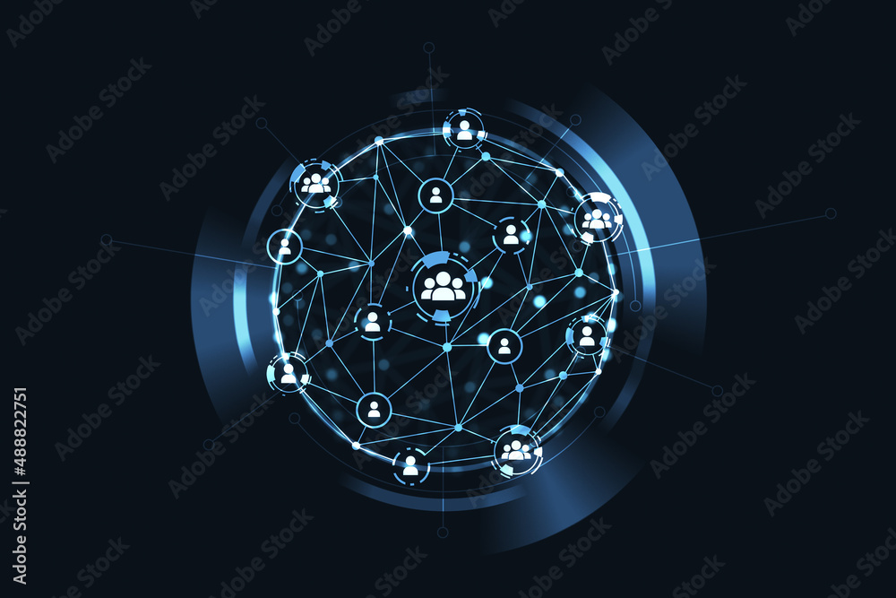 Social network hologram illustration. Technology, communication, internet concept. 3d rendering. Social network hologram illustration. Technology, communication, internet concept. 3d rendering.