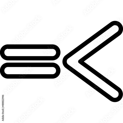 Less Than Equal Icon