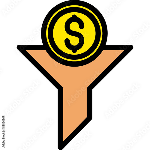 Funnel Dollar Icon