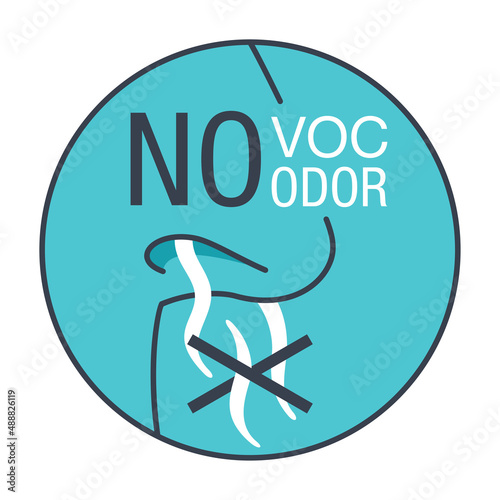 No Odor and VOC - icon for household chemicals