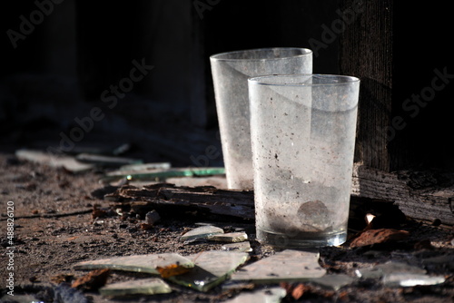 glasses among the glass