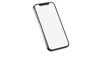 iPhone 12 pro / pro max on isolated white background. White mockup screen. Graphite color.