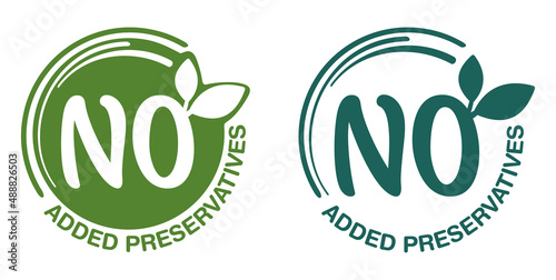 No Added Preservatives eco-friendly stamp 