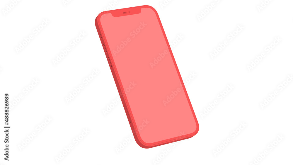 iPhone 12 pro / pro max on isolated white background. Mockup screen. Clay Color.
iPhone 12 pro / pro max on isolated white background. Mockup screen. Clay Color.