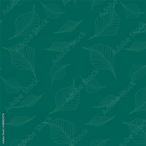 leaves beautiful background, great for wrapping paper, banner, textile, wallpaper. cartoon vector illustrations 