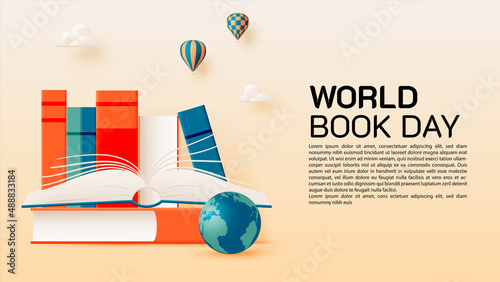 Concept art of book for celebrate world book day