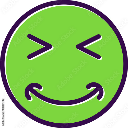 Grin Squint Icon