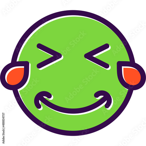 Grin Squint Tears Icon
