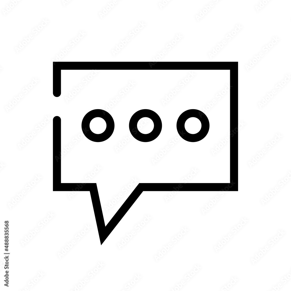 Modern speech balloon icon. Editable vectors.