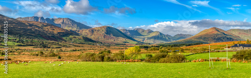 Landscape view at Connemara Mountains in County Galway Ireland