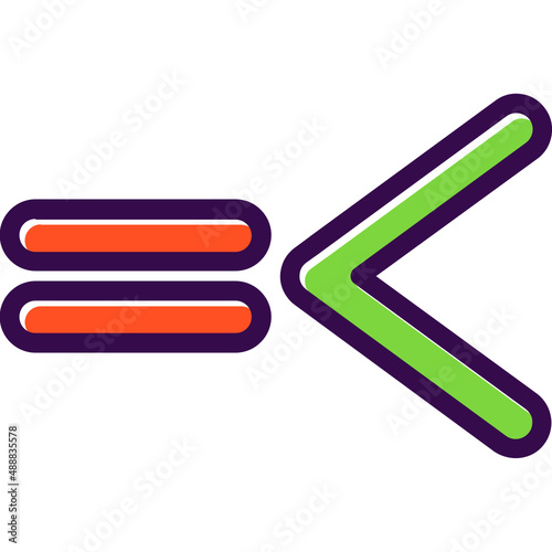 Less Than Equal Icon