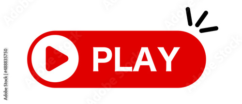 Logo for video and music playback. Play button. Vector.