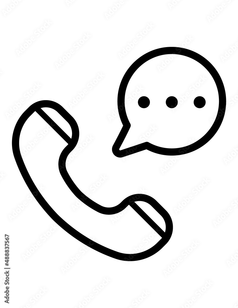 Handset Flat Icon Isolated On White Background