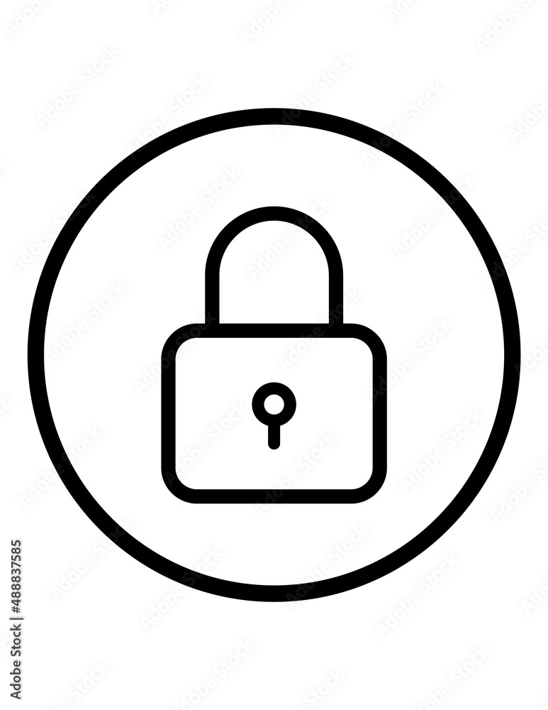 Lock Flat Icon Isolated On White Background Lock Flat Icon Isolated On White Background