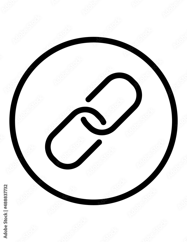 Chain Flat Icon Isolated On White Background Chain Flat Icon Isolated On White Background