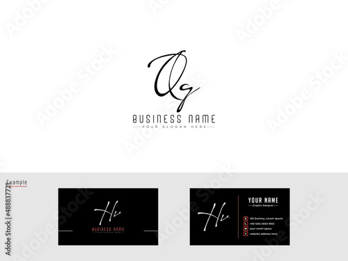 Simple QQ Signature Letter, Initial Qq qq Logo Design or business card for all kind of use
