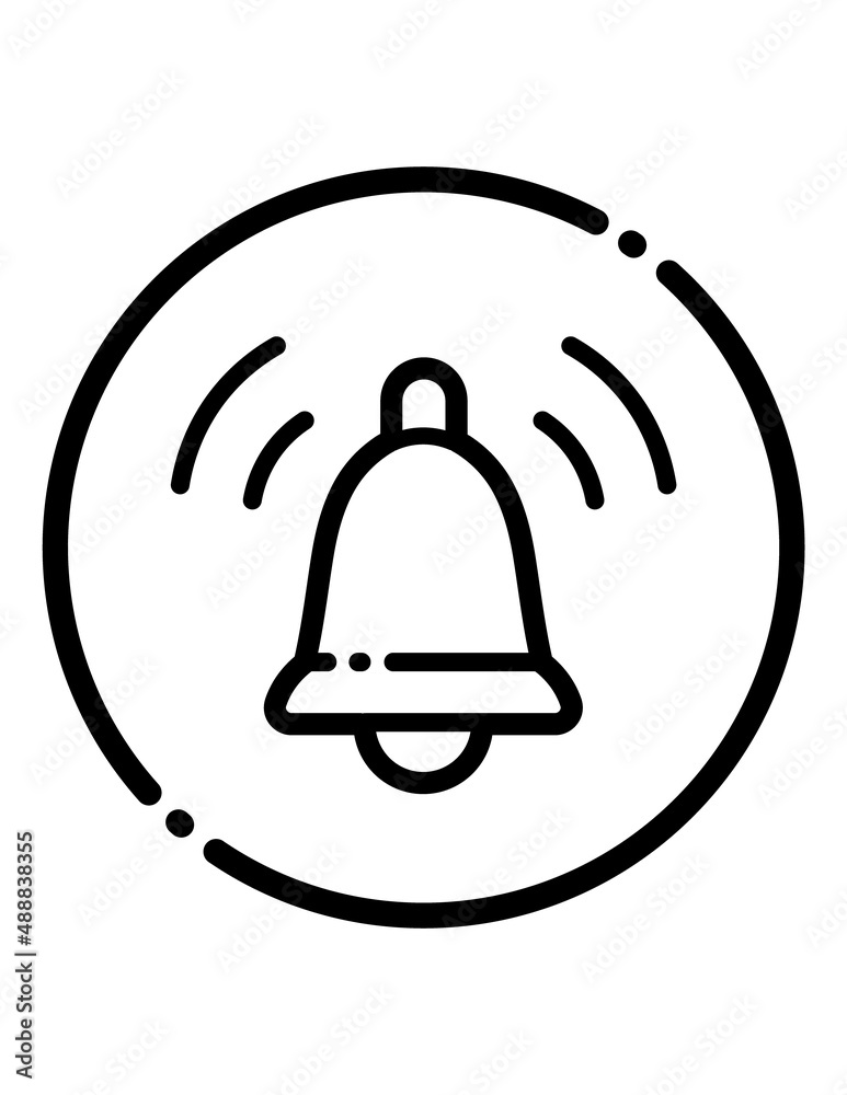 Bell Flat Icon Isolated On White Background Bell Flat Icon Isolated On White Background