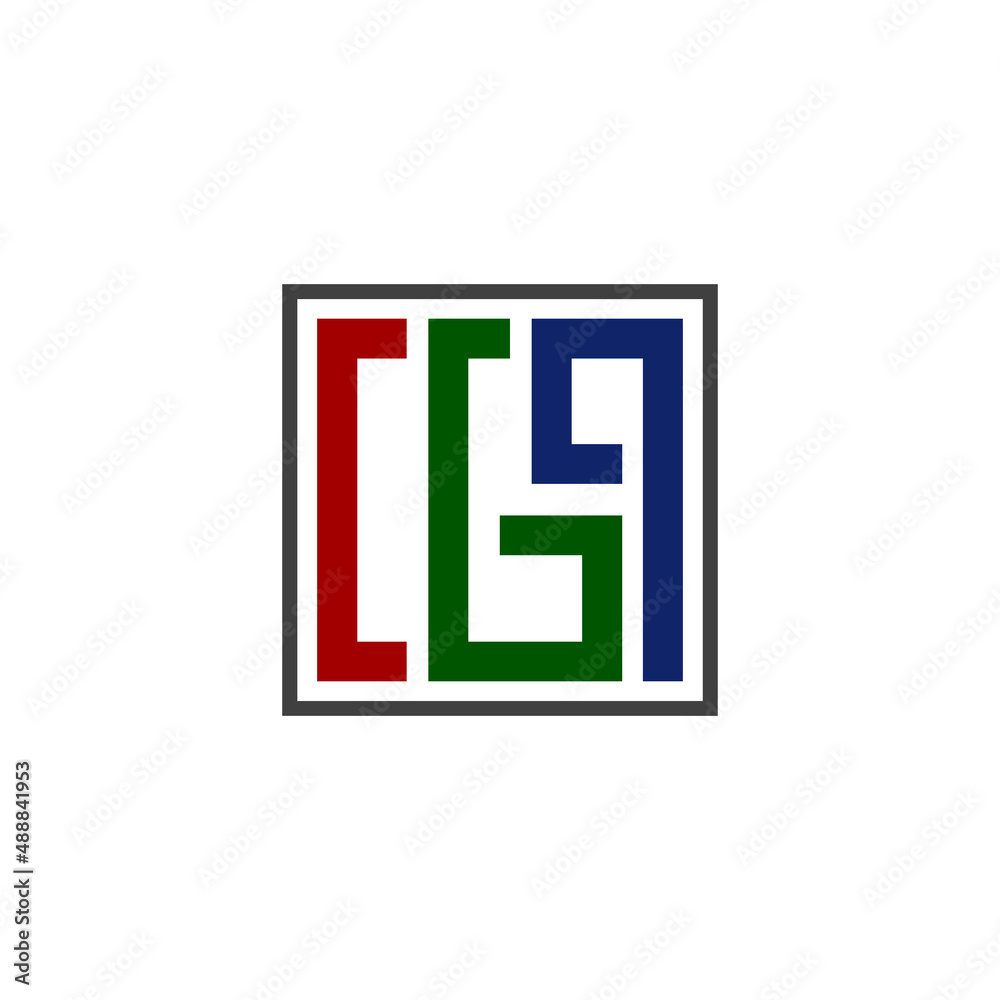 Initial letter C,G,P in white background, flat minimalist vector logo design editable Initial letter C,G,P in white background, flat minimalist vector logo design editable